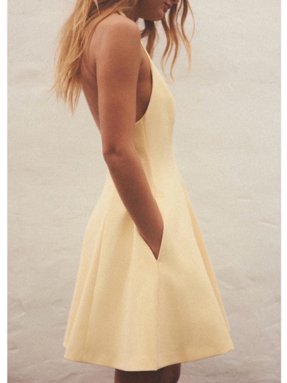 Zara white halter neck flared mini - Picture 4 of 7